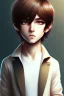 Placeholder: Shota, cute, brown hair, portrait, shy, blushing