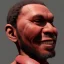 Placeholder: Buff black man gives you an Pomegranate and smiles at you