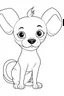 Placeholder: coloring page, baby dog, full view, coloring page, only draw lines, coloring book, clean line art, –no sketch, color, –ar 3:4, white background, minimalistic black lines, minimal black color, low level black colors, coloring page, avoid thick black colors, thin black line art, avoid colors, perfect shape, perfect clear lines,