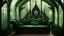 Placeholder: Vampire living room in gothic green house, 8k, high quality, trending art, trending on artstation, sharp focus, studio photo, intricate details, highly detailed, by tim burton