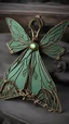 Placeholder: metal steampunk green moth wings