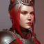 Placeholder: highly detailed girl viking queen, red glass armor, cinematic lighting, 4k, 8k, octane render, digital concept art, trending on artstation, pinterest, extremely detailed, ambient lighting.