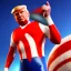 Placeholder: Realistic image of Donald trump super hero, retro style, watchmen style, red white blue colors, white stars, suspenders, latex material, 80s, vibrant color, highly detailed, sky background, concept art, unreal engine 5, god rays, ray tracing, RTX, lumen lighting, ultra detail, volumetric lighting, 3d, finely drawn, high definition, high resolution.