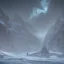 Placeholder: lost, feeling, winter landscape, ice field, crystals, surreal, dreamlike, foggy