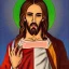 Placeholder: Jesus with a red band on his forehead