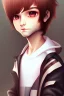 Placeholder: Shota, cute, brown hair, portrait, shy, blushing