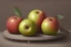 Placeholder: One apple, still life drawing