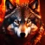 Placeholder: Wolf, red, fire, lava, 8K, dramatic lighting, masterpiece, expert, sharp focus, portrait frame