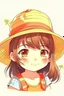 Placeholder: make a cute baby with a straw hat cartoon profile picture