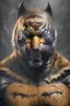 Placeholder: A picture of a roar tiger in the form of a batman, a professional, high JPEG image