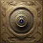 Placeholder: an ancient ornate intricate old tome spell book with the sigil symbol of an eye emblazoned on the cover, cinematic, realistic, intricate detail, finely detailed, small details, extra detail, photorealistic, high resolution, 3D, PBR, path tracing, volumetric lighting, octane render, arnold render, 8k