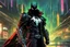 Placeholder: Spawn in 8k solo leveling shadow drawing style, close picture, rain, neon lights, intricate details, highly detailed, high details, detailed portrait, masterpiece,ultra detailed, ultra quality