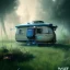 Placeholder: Modern Caravan, ultra realistic, intricate details, ultra highly detailed, shiny, smooth, studio quality, octane render, Surrealism, Triadic colour scheme,glow-stick, ambient lighting,nightclub lighting, polaroid, 100mm, --ar 1:1 --v4