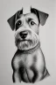 Placeholder: Detailed pencil drawing of a cheeky terrier dog