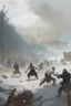 Placeholder: scena di combattimento stile Jakub Rozalski