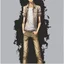 Placeholder: Teen man, black hair, black leather jacket, perfect face, style of tomer hanuka, jeans, pompadour. standing, full body