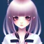 Placeholder: Japanese girl with big brown eyes and long black hair with bangs, cute, beautiful, kawaii, anime