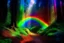 Placeholder: Magical forest with a neon rainbow all in photography art