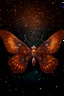 Placeholder: A light luminous brown butterfly in a galaxy of stars in space