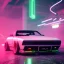 Placeholder: cyberpunk car,cyberpunk 2077, ultra realistic,shiny, smooth, studio quality, octane render, Surrealism, Triadic colour scheme,glow-stick, ambient lighting,nightclub lighting, polaroid, 100mm, --ar 3:2 --v4