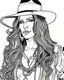 Placeholder: b/w outline art for kids coloring book page , coloring pages, Lisa Marie Presley, full white, adults style, white background, whole body, Sketch style, full body (((((white background))))), only use outline., cartoon style, line art, coloring book, clean line art, Sketch style, line-art