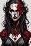 Placeholder: highly detailed concept illustration of an alternate reality Iberian female vampire anti heroine blood huntress, at the time of the 2nd Punic war ,maximalist, sharp focus, finely detailed facial features, highest resolution, in the styles of Alex Pardee, Denis Forkas , and Masahiro Ito, boldly inked, 48k, cinematic, UHD, coarse, gritty, and dusty textures
