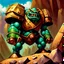 Placeholder: 90's TCG art rock golem