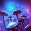 Placeholder: Spherical Frost metal magic armoured lightning Mycelium MUSHROOMS stars galaxy SPACE lANDSCAPE BURNING IN BLUE FLAMES hellfire abyss math chaos blob