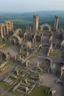 Placeholder: Destroyed City, medieval ruins, debris, stone, breched, brocken, Perspektiv from the sky,
