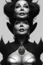 Placeholder: Joan Collins as evil queen in black leather, leather, busty, cleavage, angry, stern look. character design by cory loftis, fenghua zhong, ryohei hase, ismail inceoglu and ruan jia. unreal engine 5, artistic lighting, highly detailed, photorealistic, fantasy