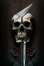 Placeholder: A picture of knife in the Skull