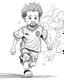 Placeholder: coloring pages for kids, Recreate An ultra realistic render of Magazine cover: "Cute Toddler MO SALAH Playing football" Text Reads:"MO SALAH", the work of photo journalist Ross William Halfin. On a crisp white paper, allow Nate Simpsons' talent for highly detailed and dynamic design to shine. Incorporate watercolor splash art as complementary elements, adding an intriguing burst of color that enhances the overall composition. Present this captivating artwork in stunning 8K resolution, ensuring t