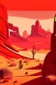 Placeholder: a simple red blooded desert valley cel shading