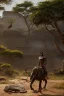 Placeholder: A photo taken from an african village "black panther", <character or scene>, kente, cinematic lighting --v 4 --q 2