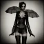 Placeholder: Come feed the rain 'Cause I'm thirsty for your love Dancing underneath the skies of lust; great depth and scale,extrem tim burton style, gothic,punk,adult black leather costume, great depth and scale,sharp focus,dynamic lights,high details,cinematic lighting,god rays,high definition,masterpiece,eccentric,elegant,stylish,dark,gorgeous,art by Savvas Apterus. Poets of the Fall - Carnival of Rust (Official Video).Directed by Stobe Harju