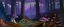 Placeholder: A purple shadowy forest with mushrooms painted by Claude Monet