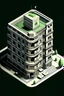 Placeholder: a realistic drawing of a hotel in the space. This hotel does not house people but money, banknotes.