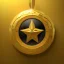 Placeholder:  black background, shiny golden embossed gigant star ornament, 3d, cinematic, photorealistic