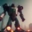 Placeholder: Giant Cyberpunk warfare robot,mdjrny-v4 style, epic background, landscape, 8k, HD, cinematography, photorealistic, epic composition Unreal Engine, Cinematic, Color Grading, portrait Photography, Ultra-Wide Angle, Depth of Field, hyper detaile, insane detail, intricate detail, beautifully colored, Unreal Engine, Cinematic, Color Grading, Editorial Photography, Photography, Photoshoot, Depth of Field, DOF, Tilt Blur, White Balance, 32k, Super-Resolution