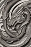 Placeholder: thigh stylized dragon tatoo, stylized snake tatoo wrapped in the things, leg focus, thigh focus