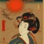 Placeholder:  Ukiyo-e style, sun