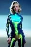 Placeholder: Realistic movie image, retro sci-fi, portrait, blonde action woman, sweet Marylin Monroe face, perfect iris, glow eyes. tight latex tights suit. soft color, highly detailed, unreal engine 5, ray tracing, RTX, lumen lighting, ultra detail, volumetric lighting, 3d, finely drawn, high definition, high resolution.