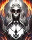 Placeholder: A beautiful highly detailed ornate intricate portrait of a flaming demon skull made of shiny obsidian glass :: reflective, glassy :: subtractive lighting, backlit :: by John William Waterhouse, Greg Rutkowski, HR Giger :: hyperrealistic, hyper detailed, photorealistic :: epic, incredible composition, amazing depth, meticulously composed, 16k resolution concept art :: fantasy magazine cover art