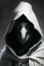 Placeholder: dungeons and dragons man wearing black robes and hood wearing a white mask with eyeholes