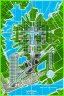 Placeholder: high detail map of an entire tropical dystopian small capital city