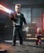 Placeholder: The Terminator toddler, shotgun, full body, dramatic lighting, angry, hyper realistic