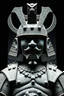 Placeholder: Japanese warrior statue with muscular body from front, stone carving, cinematic, 8k,black background,