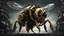 Placeholder: A mechanical bee, futuristic, cogs visible, dark fantasy, conceptual art