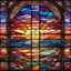 Placeholder: Stained glass sunsets, detailed sunsets in the style of stained glass, digital art, print at home, backgrounds, digital paper, wallpapers