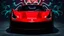 Placeholder: Ferrari, metallic red, glowing trippy Skull graffiti for the background, front view, dark, Ferrari, supercar, 488GTB, cool, beautiful, wallpaper, beautifully lit